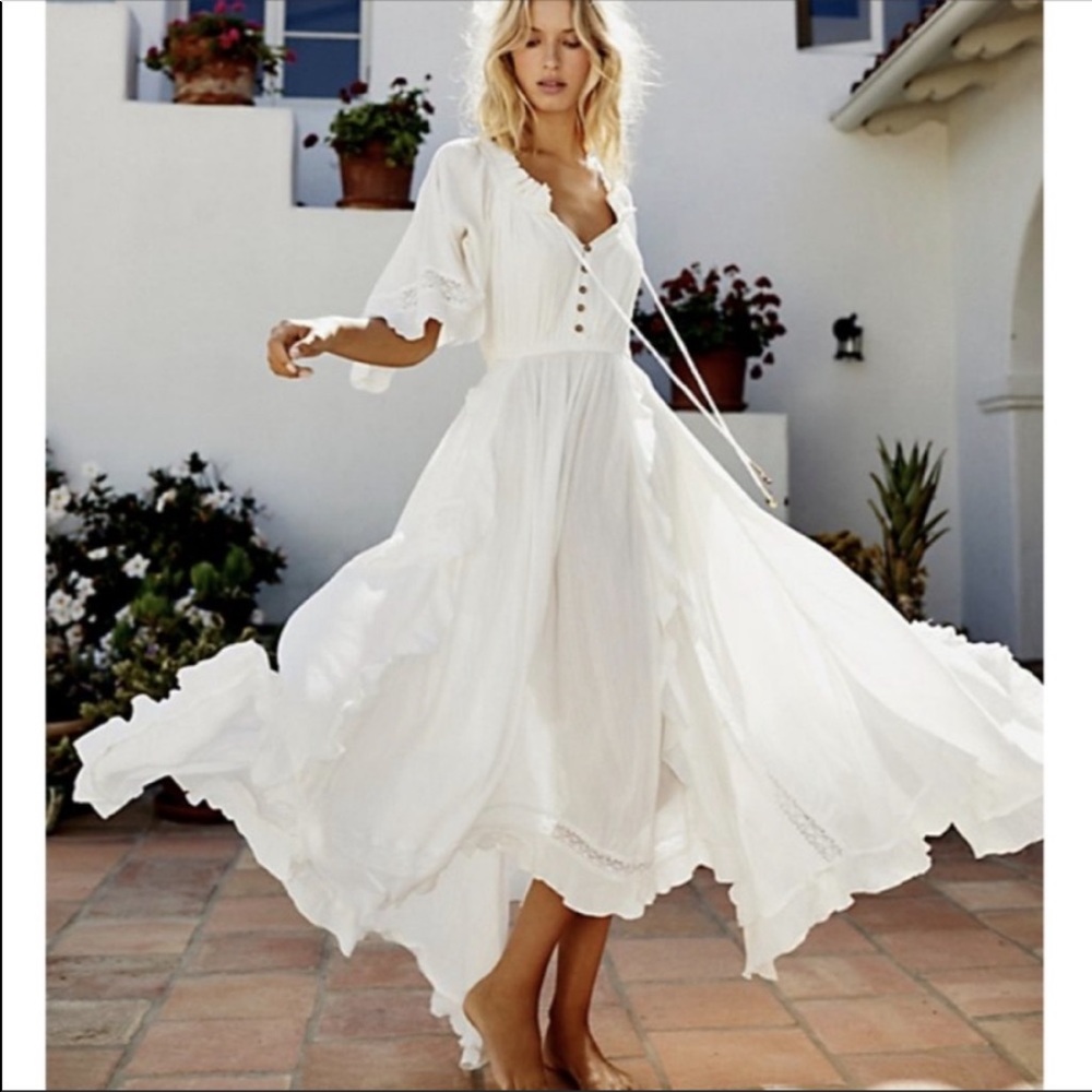 NEW Free People Beach Bliss Maxi Dress Large